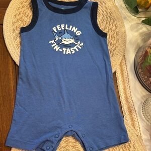 Blue Shark Baby Romper. Used- like new condition